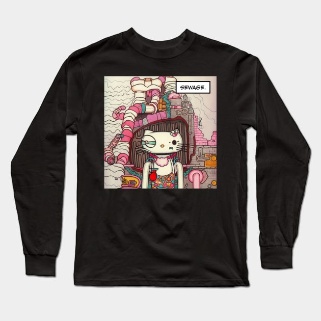 sewage Long Sleeve T-Shirt by dailydadacomic